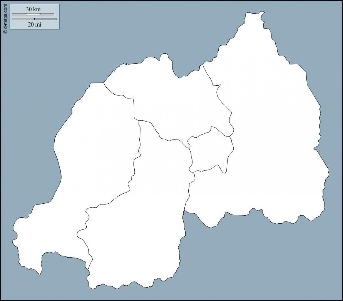 Rwanda map outline