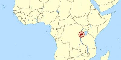 Map of Rwanda africa