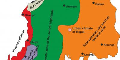 Map of Rwanda climate