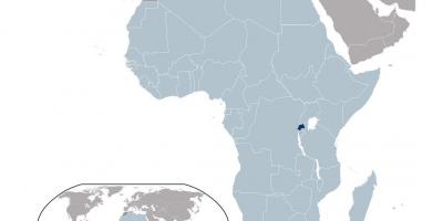 Rwanda location on world map