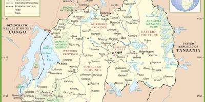 Map of Rwanda political