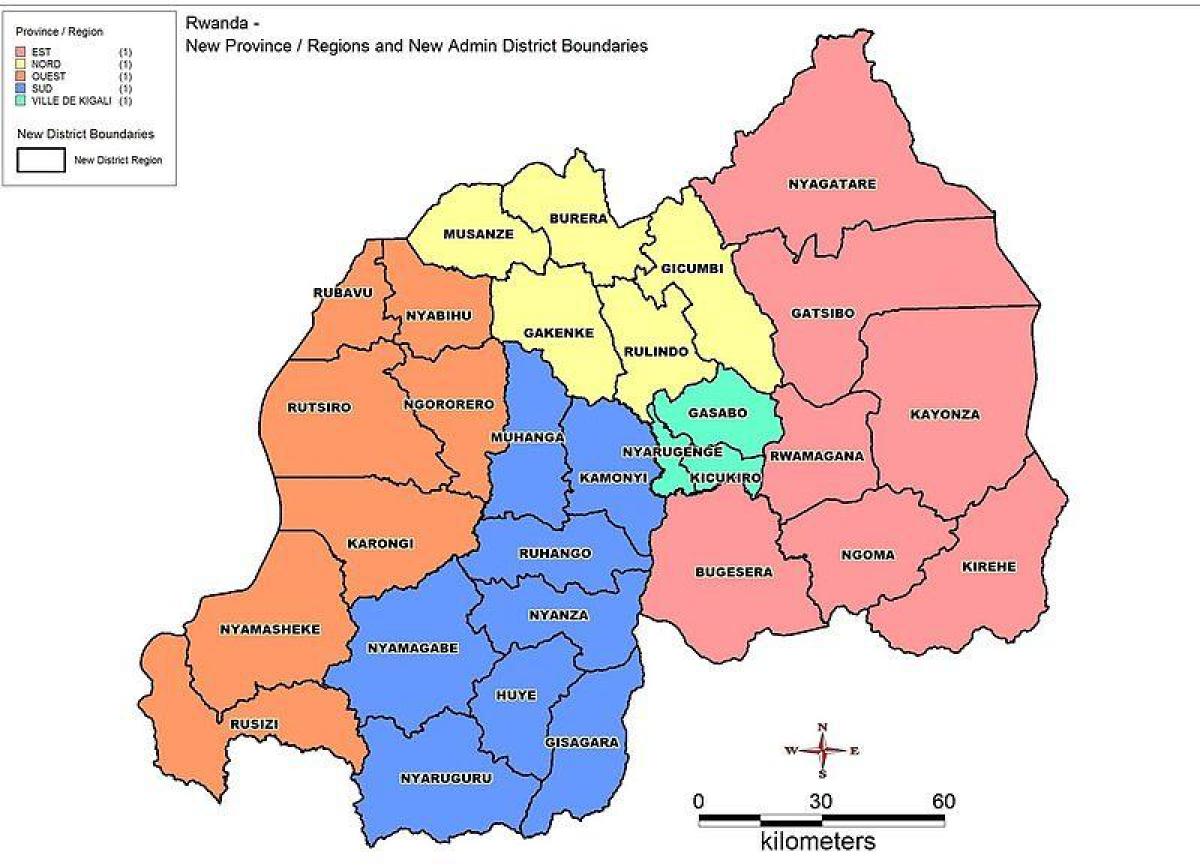 map of Rwanda map provinces