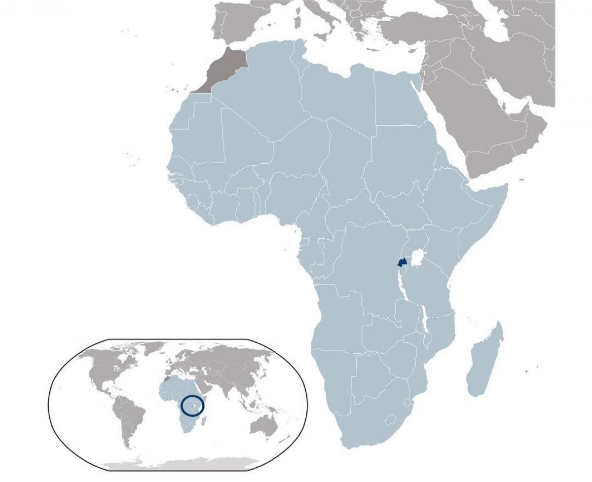 Rwanda location on world map