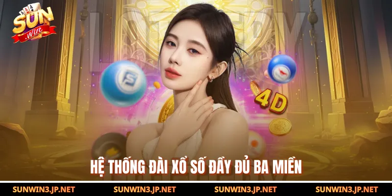 Hệ thống đài xổ số đầy đủ ba miền